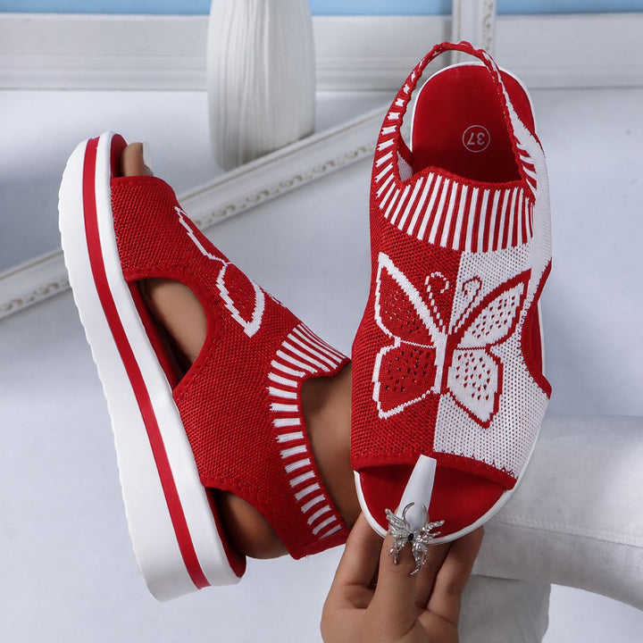 Naxos Butterfly Knit Platform Sandals