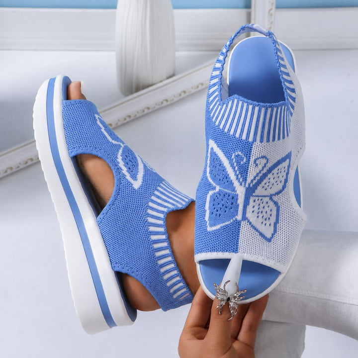 Naxos Butterfly Knit Platform Sandals
