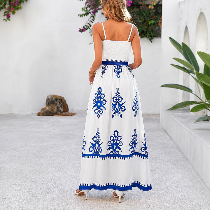 Frigiliana Smocked Boho Maxi Dress