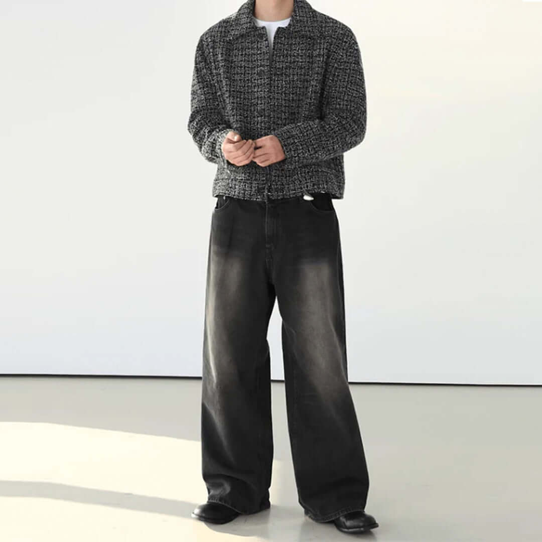 Nomura Washed Wide Straight Jeans