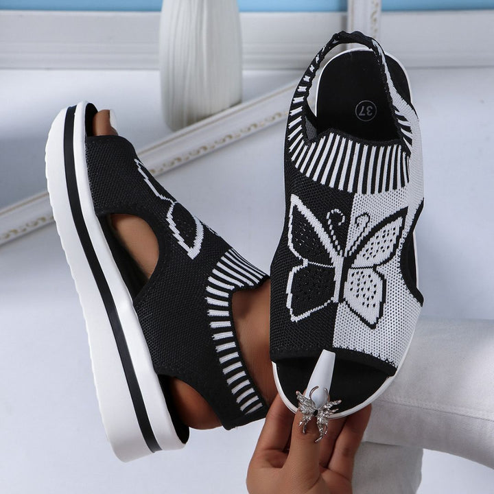 Naxos Butterfly Knit Platform Sandals