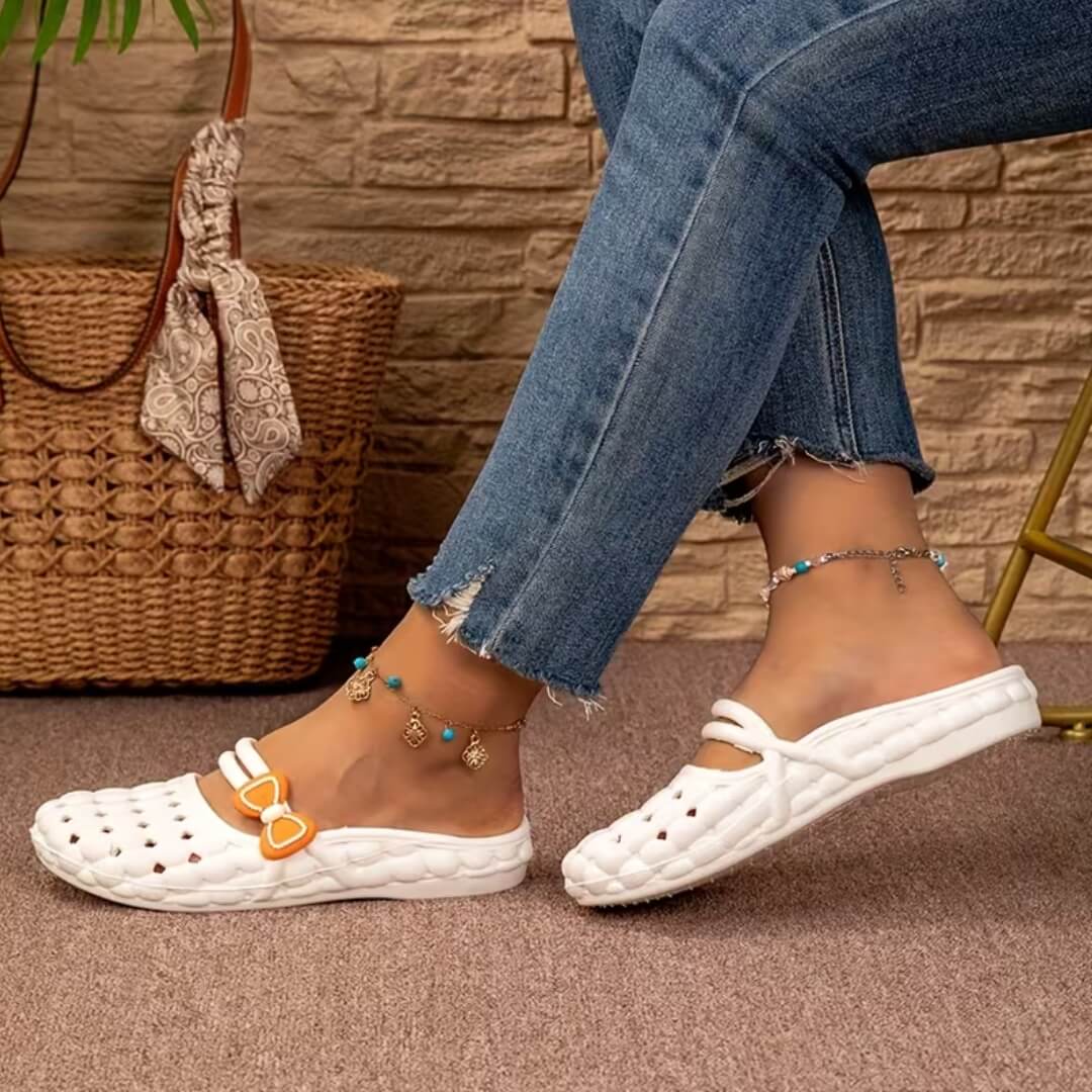 Ines Bow Mary Jane Slippers