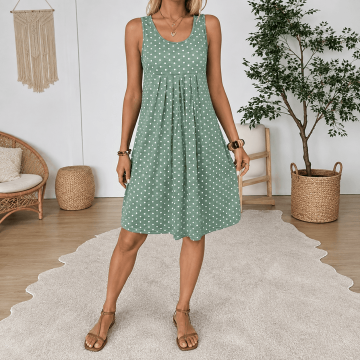 Panarea Polka Dot Babydoll Summer Dress