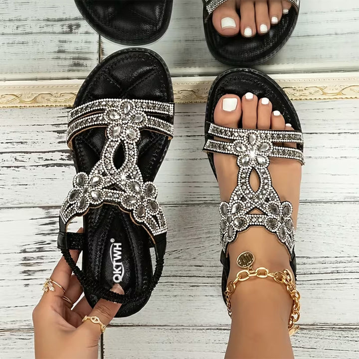 Callista Rhinestone Boho Sandals