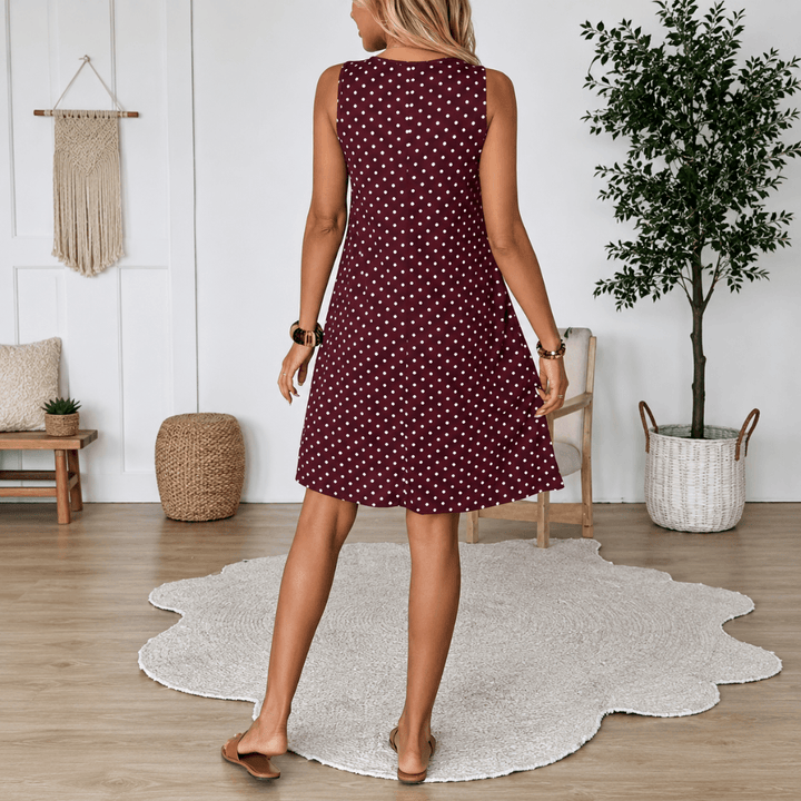 Panarea Polka Dot Babydoll Summer Dress