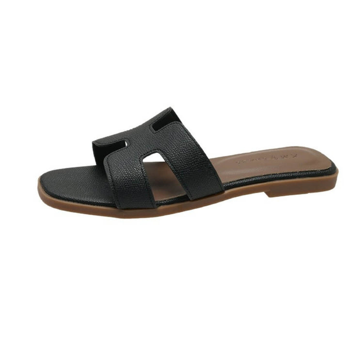 Solaia Flat Slide Sandals