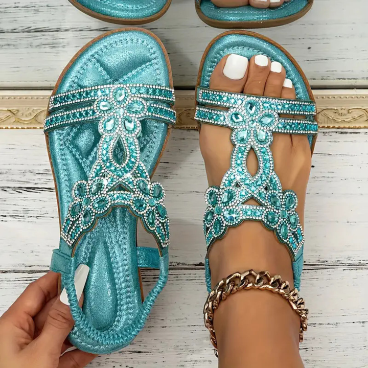 Callista Rhinestone Boho Sandals