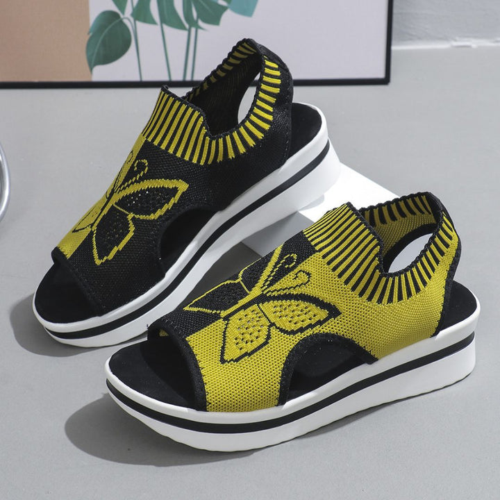 Naxos Butterfly Knit Platform Sandals