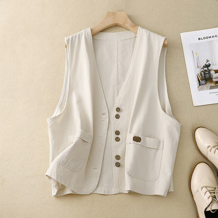 Linen Blend Vest