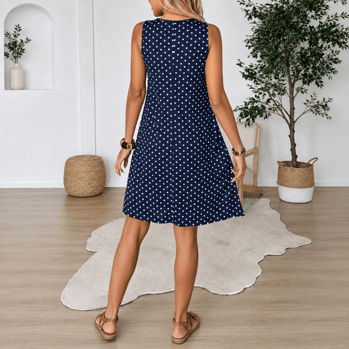 Panarea Polka Dot Babydoll Summer Dress