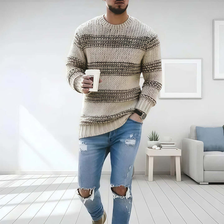 Harlan Striped Chunky Knit Sweater