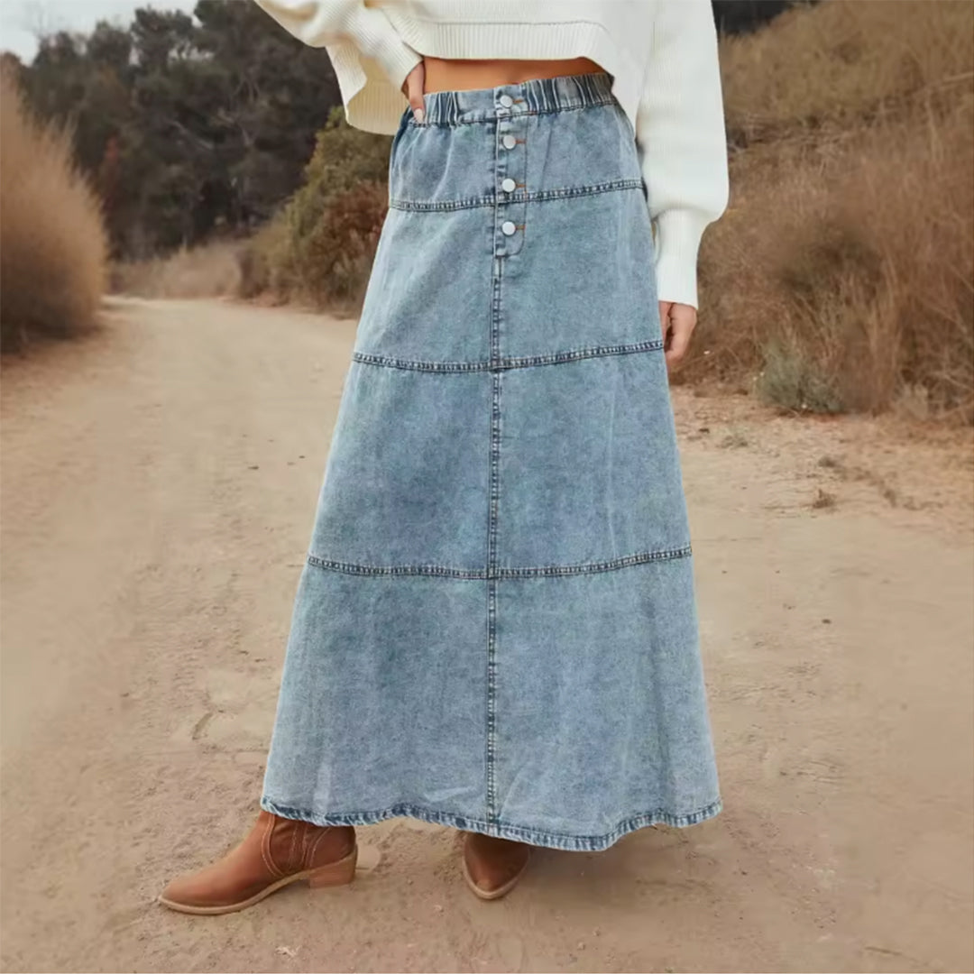 Lila Denim Skirt