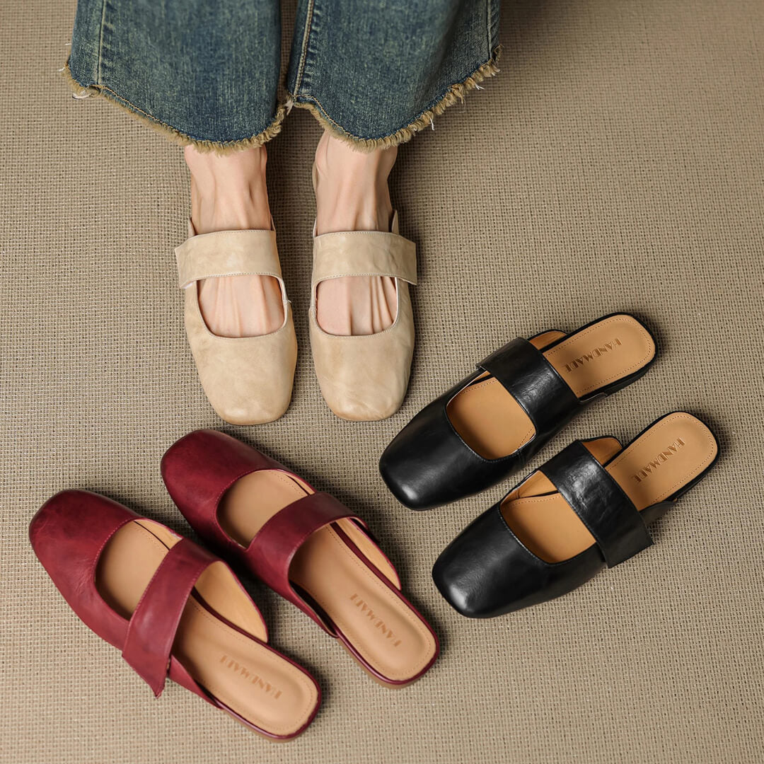 Camira Genuine Leather Mules