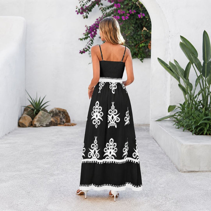 Frigiliana Smocked Boho Maxi Dress