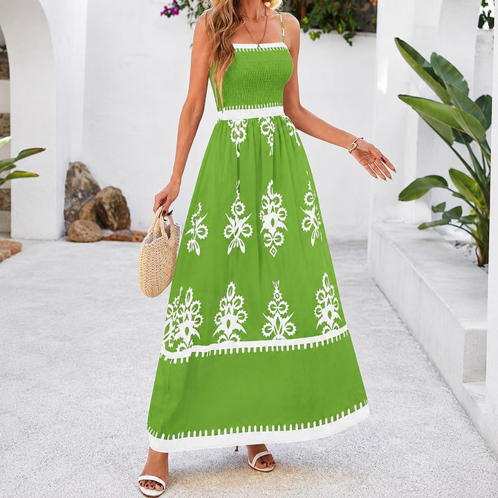 Frigiliana Smocked Boho Maxi Dress