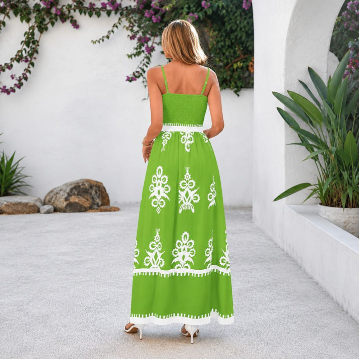 Frigiliana Smocked Boho Maxi Dress