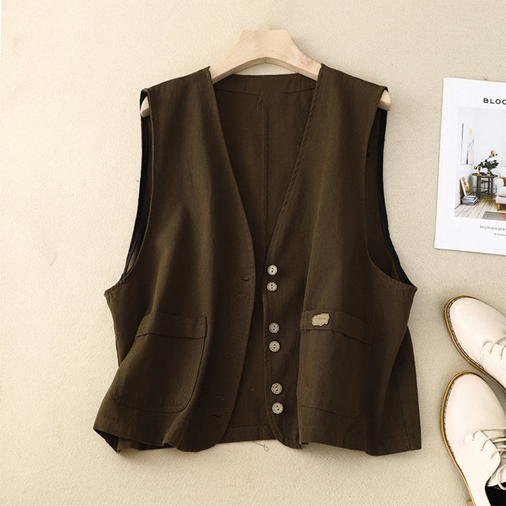 Linen Blend Vest
