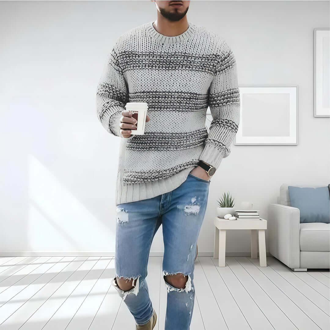 Harlan Striped Chunky Knit Sweater