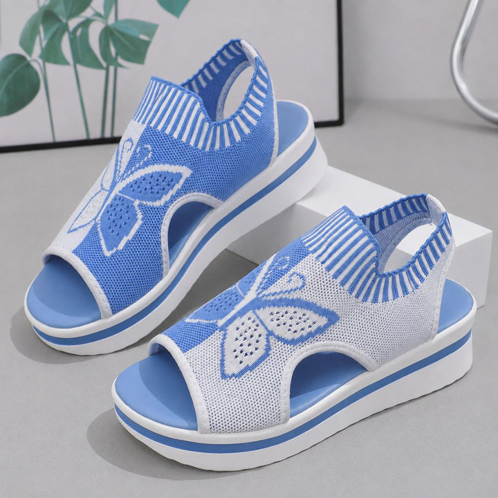 Naxos Butterfly Knit Platform Sandals