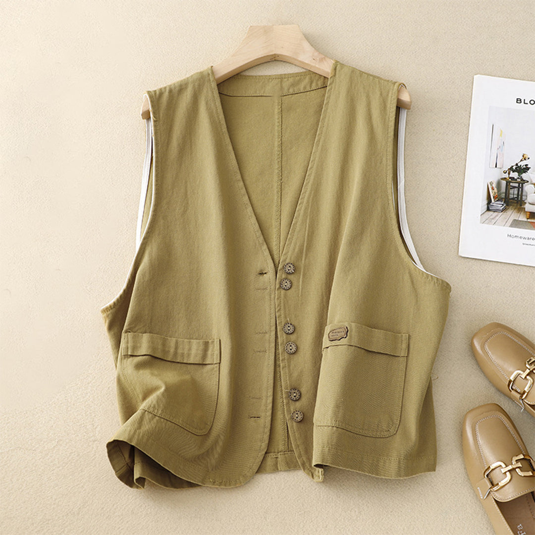 Linen Blend Vest