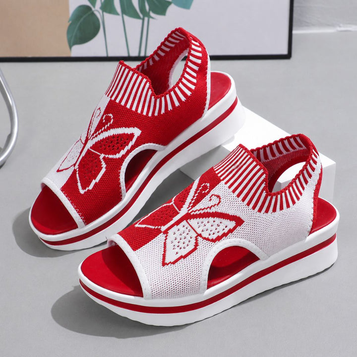 Naxos Butterfly Knit Platform Sandals