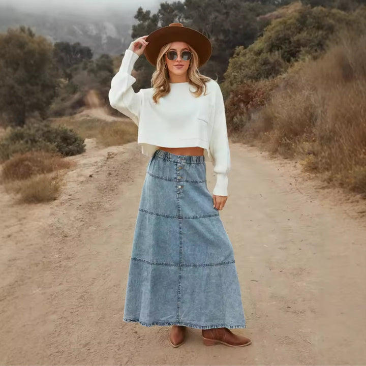 Lila Denim Skirt