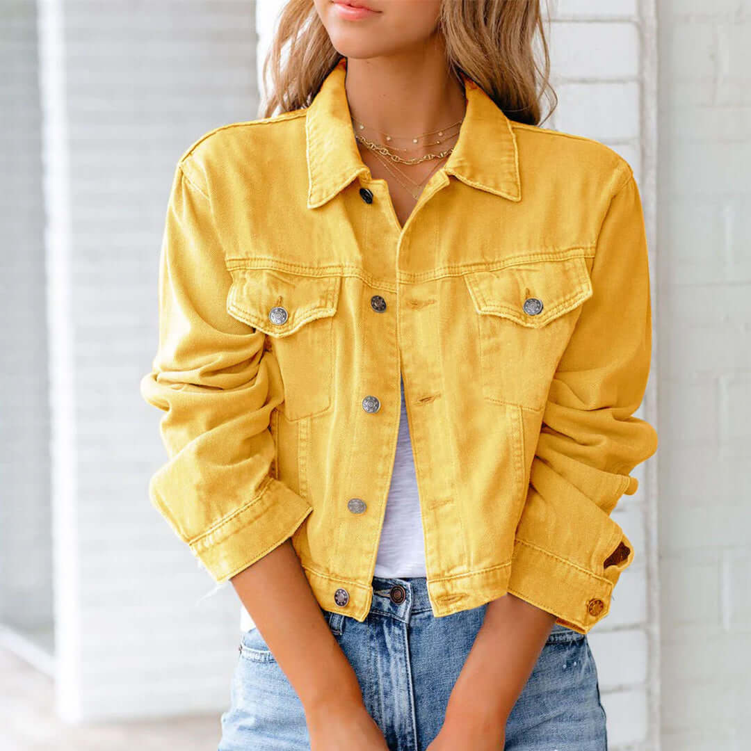 Zaya Cropped Denim Jacket