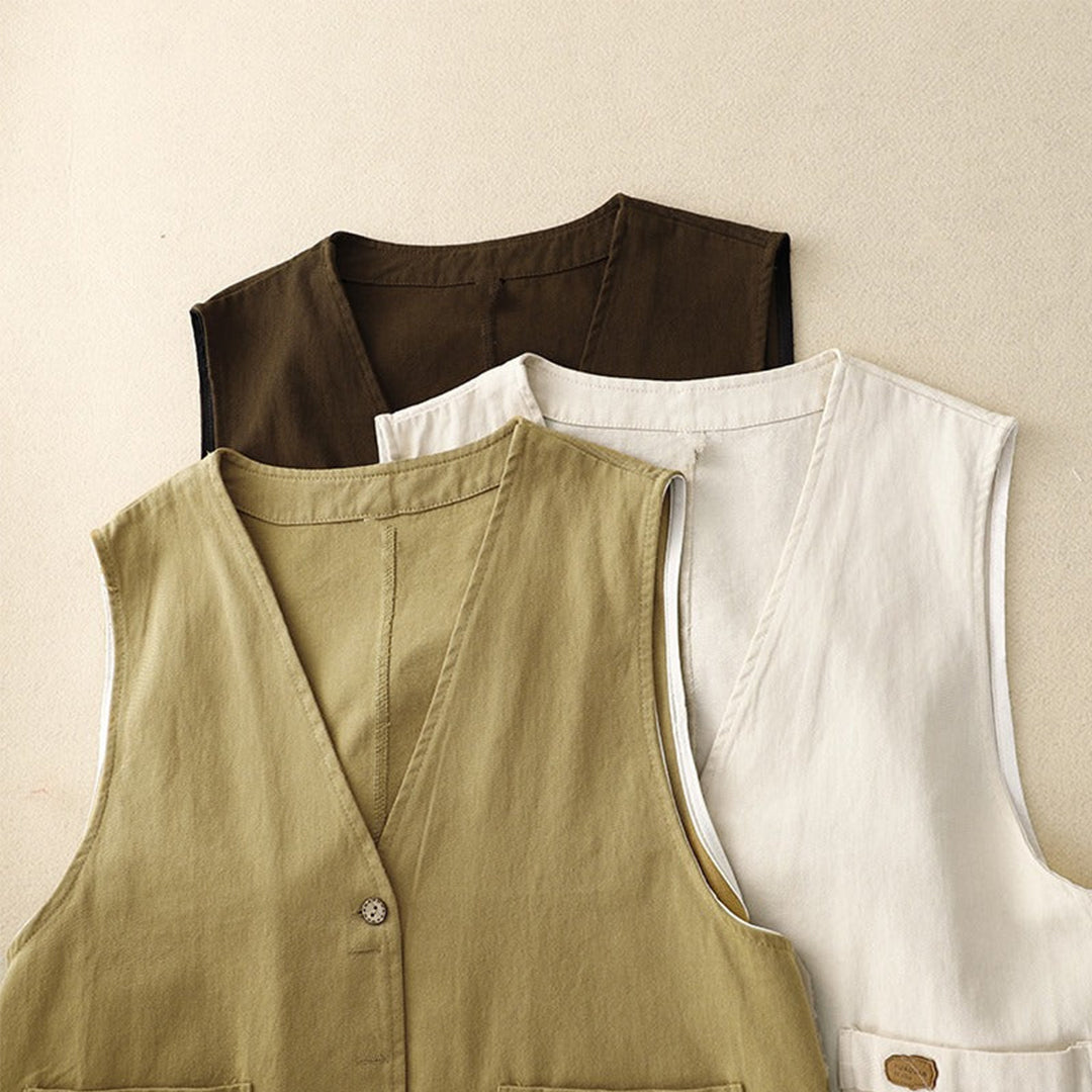 Linen Blend Vest