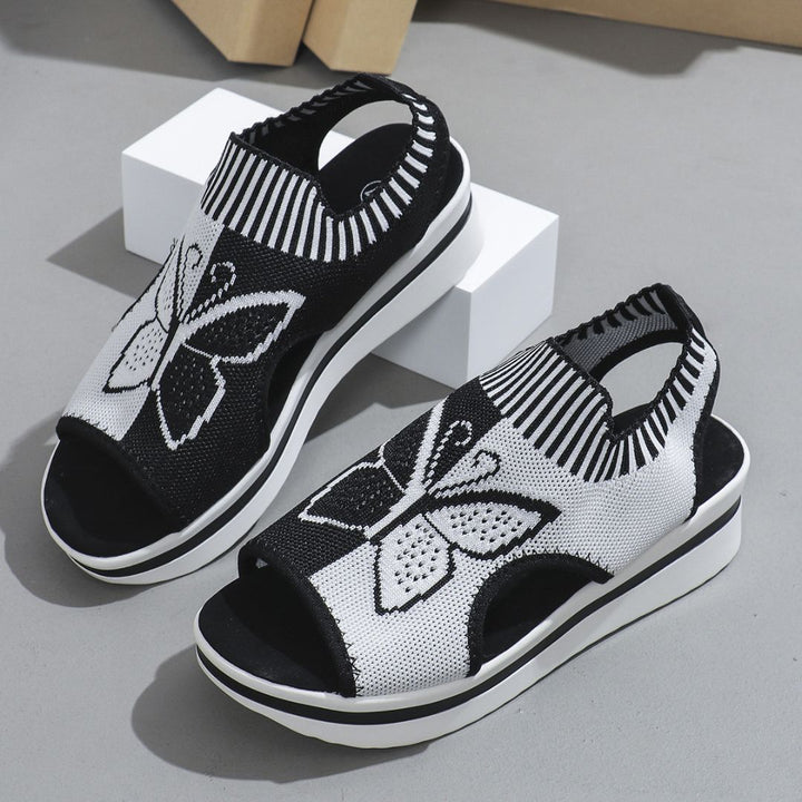 Naxos Butterfly Knit Platform Sandals