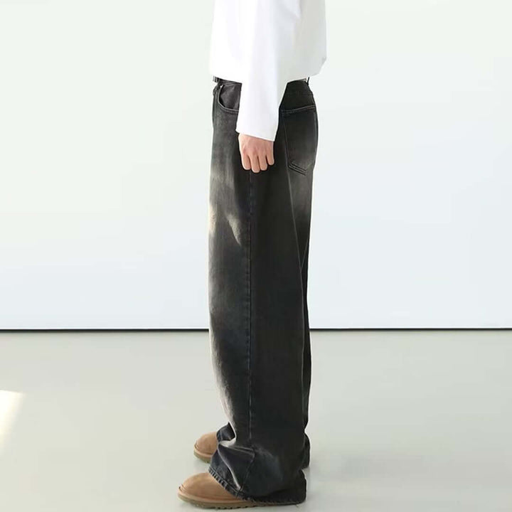Nomura Washed Wide Straight Jeans