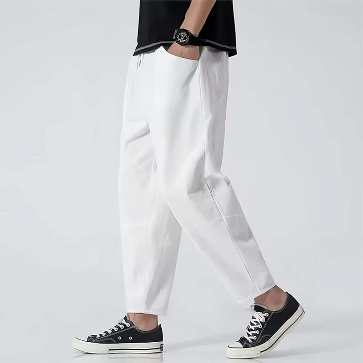 Kyoto Linen Blend Cropped Pants
