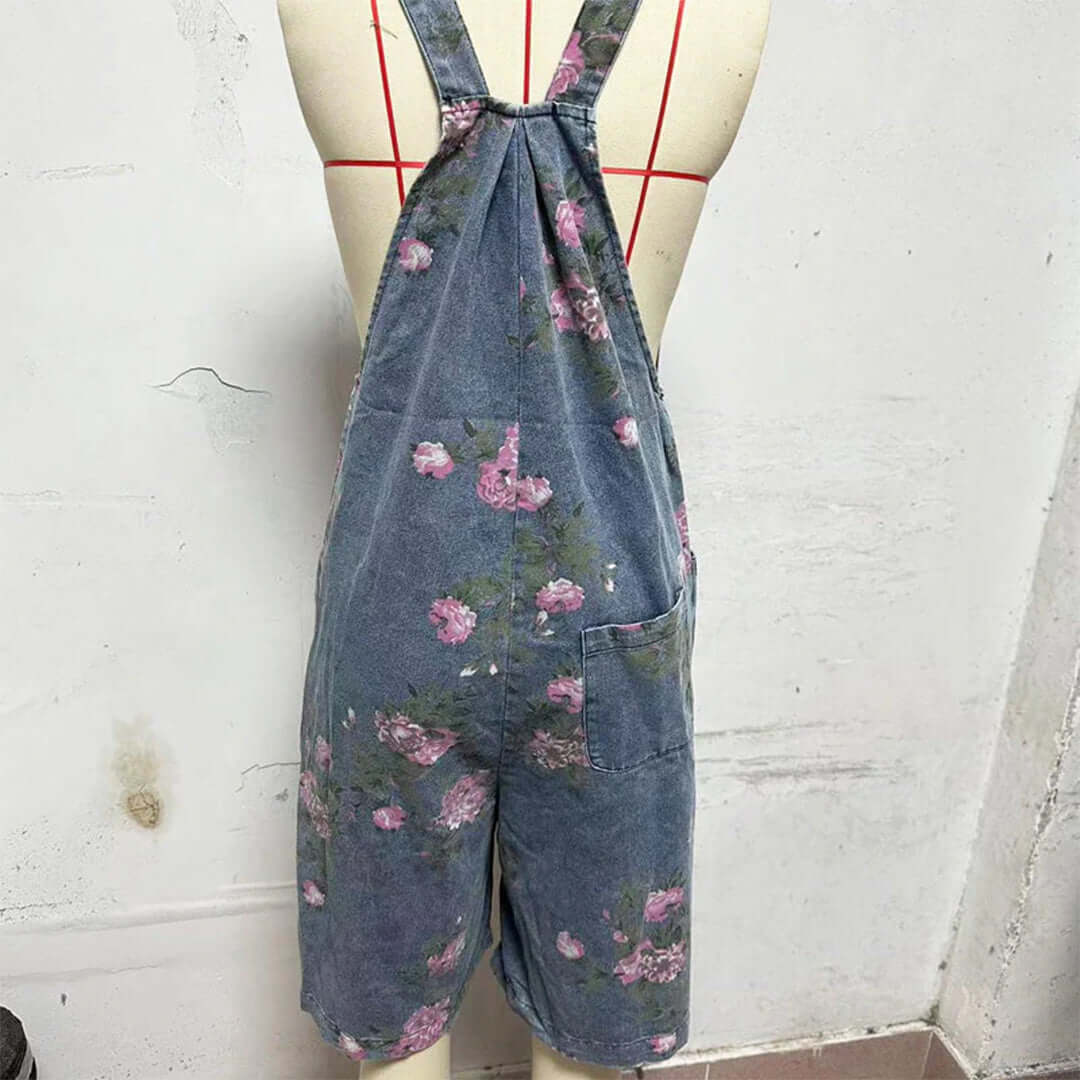 Delilah Vintage Floral Denim Jumpsuit