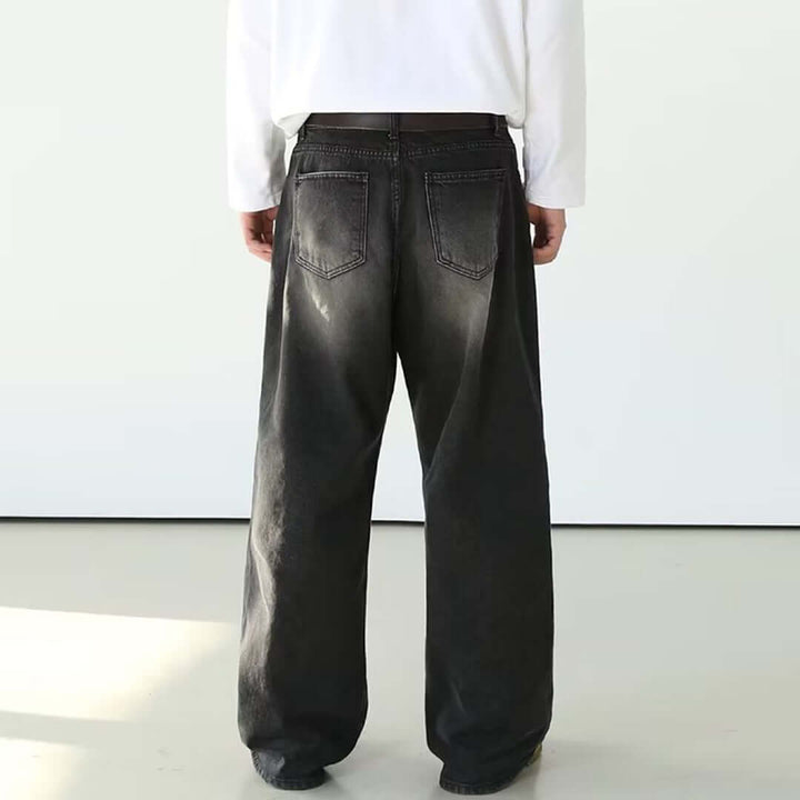 Nomura Washed Wide Straight Jeans