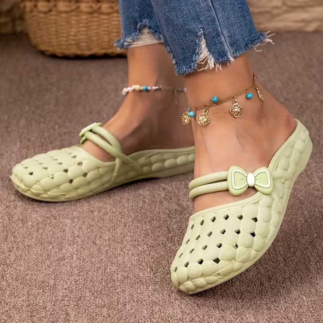 Ines Bow Mary Jane Slippers