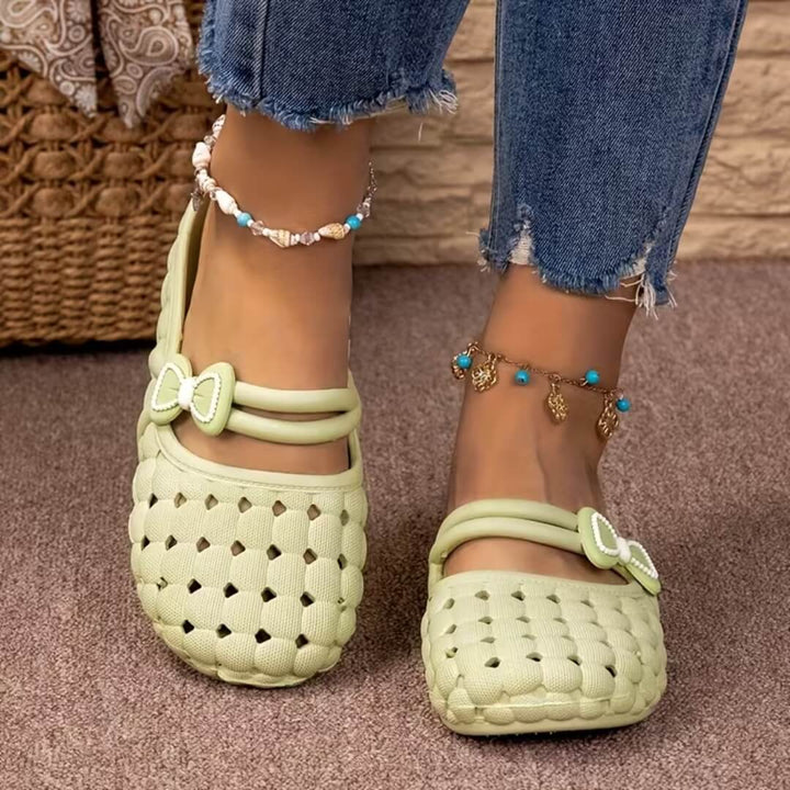 Ines Bow Mary Jane Slippers