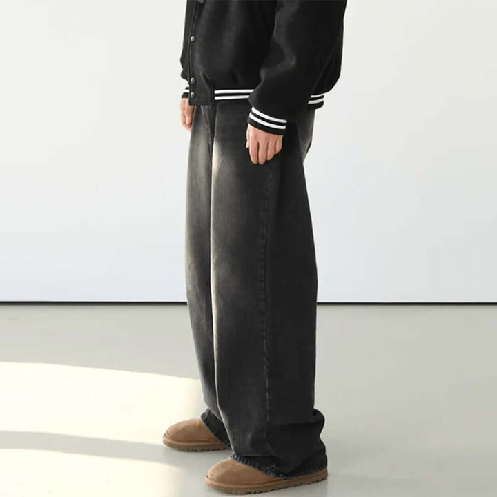 Nomura Washed Wide Straight Jeans