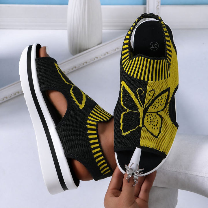Naxos Butterfly Knit Platform Sandals