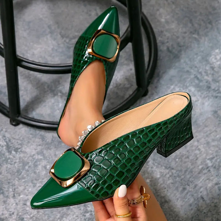 René Croc-Effect High Heels